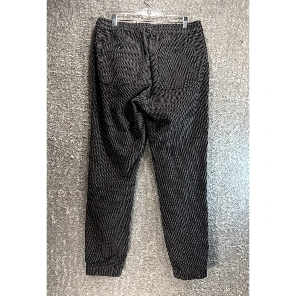 Taylor Stitch Apres Pants Mens M Birdseye Organic Cotton Jogger Black Gray
